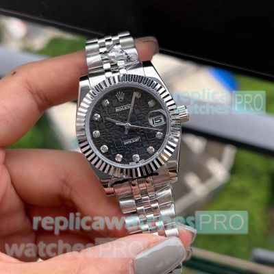 Clone Rolex 31 Datejust Black Computer Dial Watches